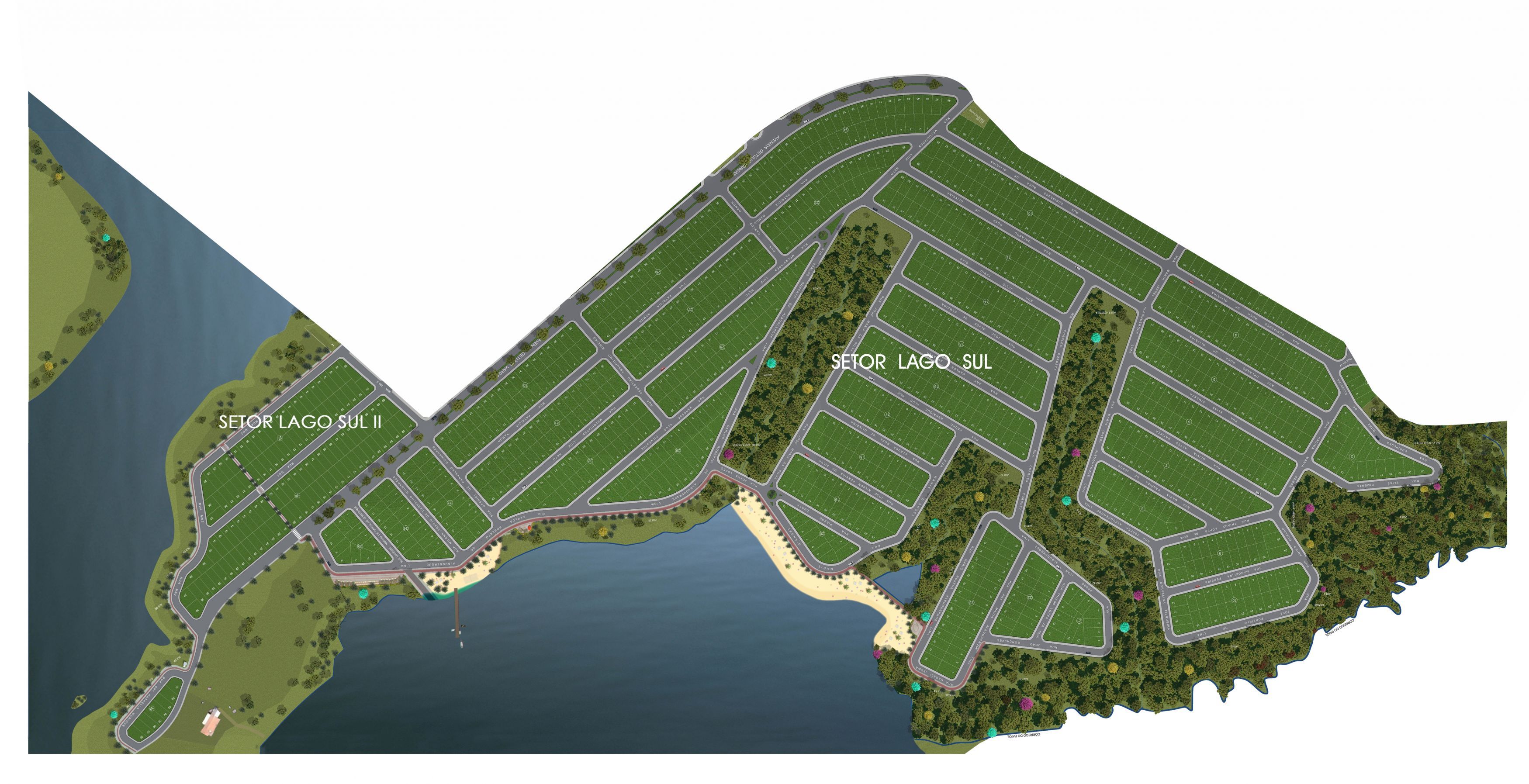 Mapa do Loteamento Lago Sul